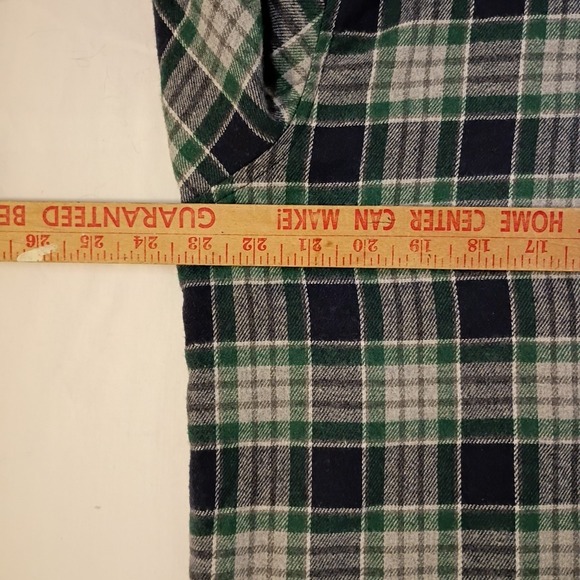 Stillwater Supply Co‎ Flannel Shirt Mens Medium Blue Green Plaid Pocket Outdoor - Picture 7 of 8